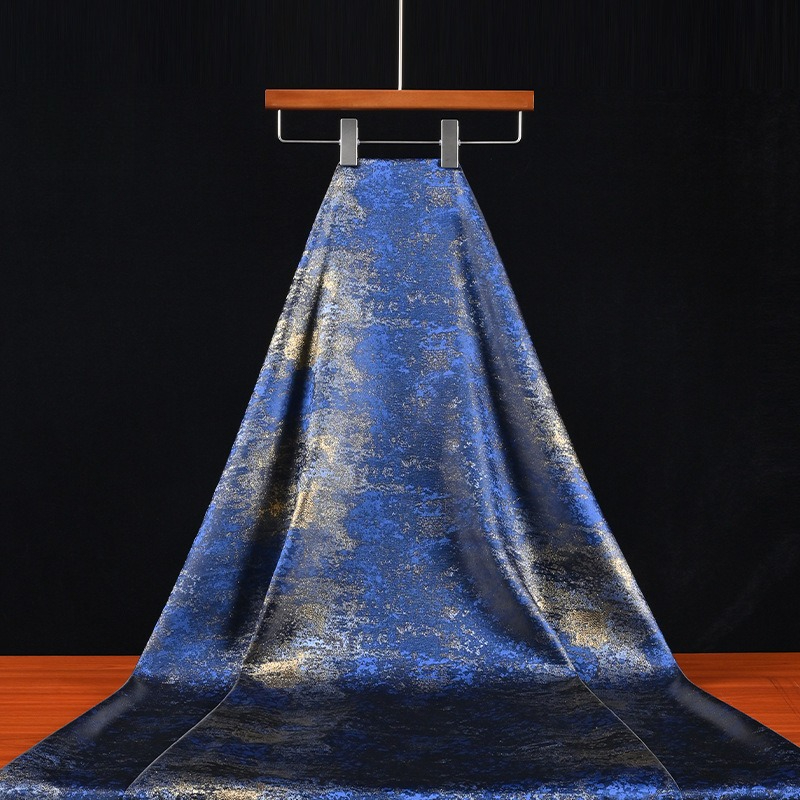 Home Textiles Usa - Tissu texturé à dégradé bleu doré