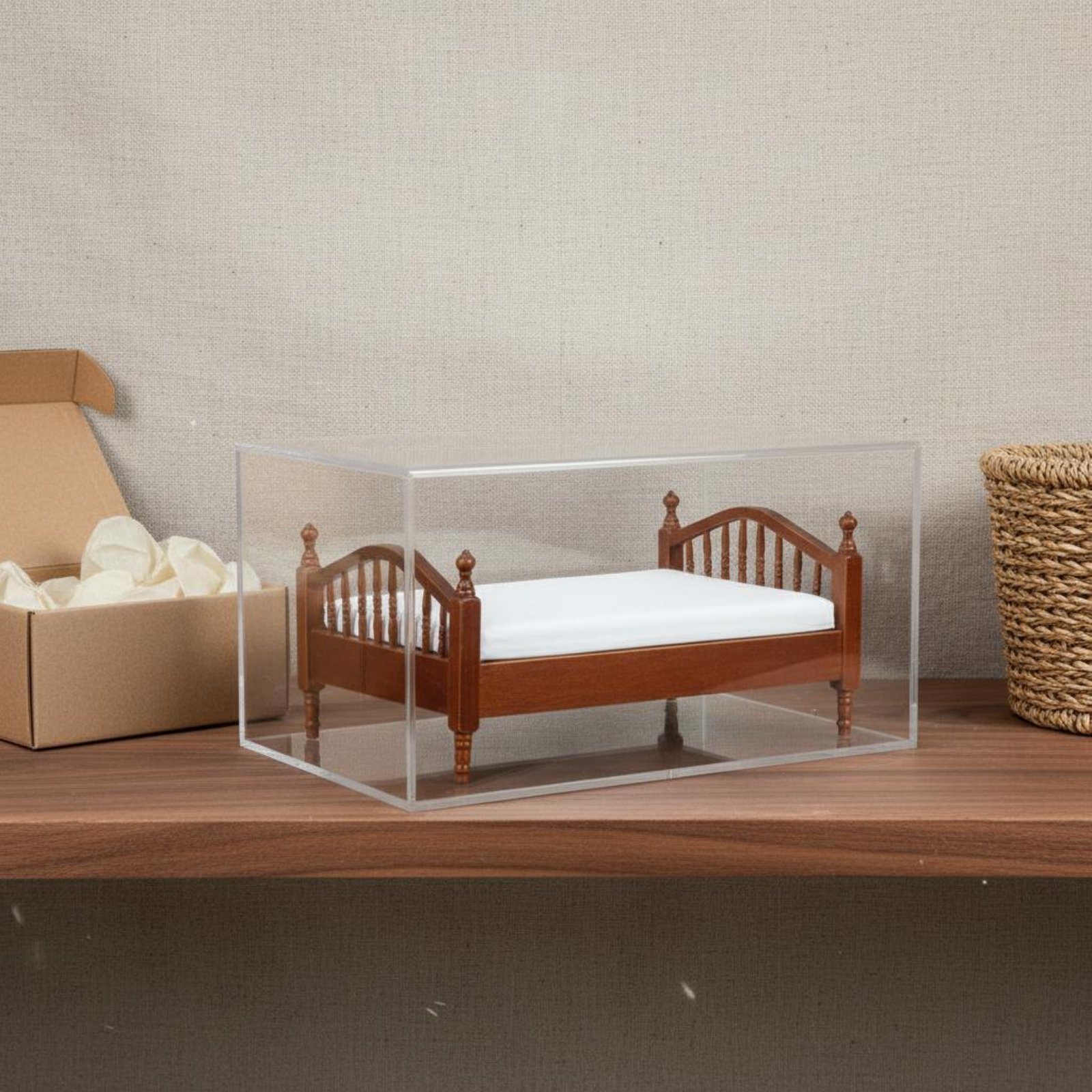 Home Textiles Usa - Lit miniature à l'échelle 1:12, literie