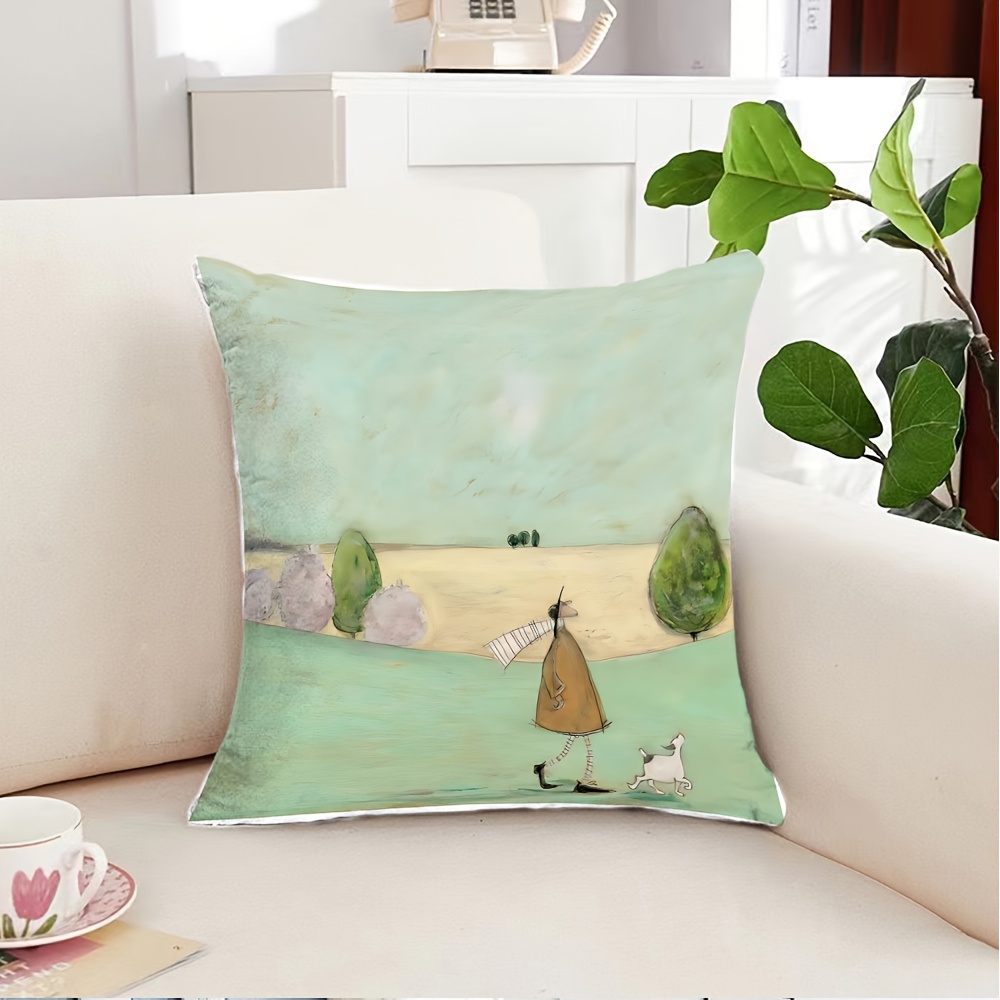 1 taie d'oreiller imprimée mot - Pillow Insert 18X18 avis et prix