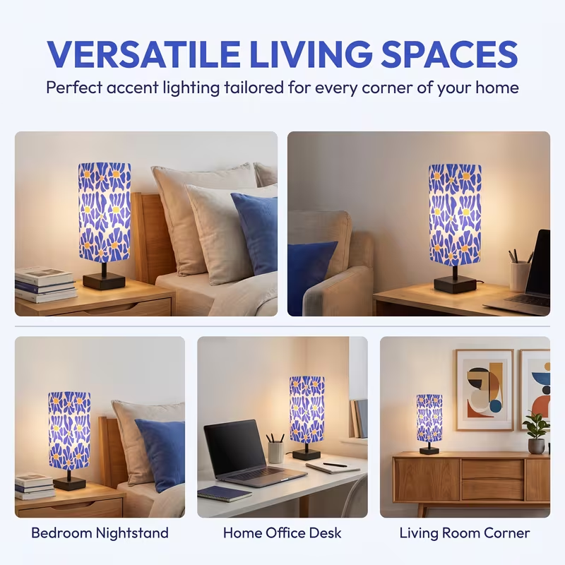 Lampe de table florale moderne - Home Textiles Usa avis et prix