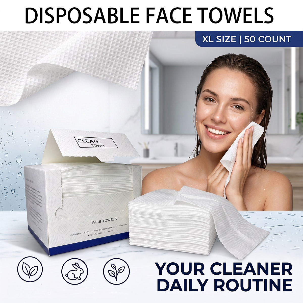 50 pièces/boîte, serviettes je - Home Textiles Face Towel avis et prix